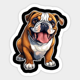 Cute Bulldog Dogs Funny English Bulldog Sticker